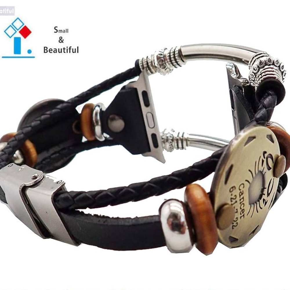 NWOT Strap for Women,Sport Band with Leather Belt, “cancer” sign 38mm 40mm